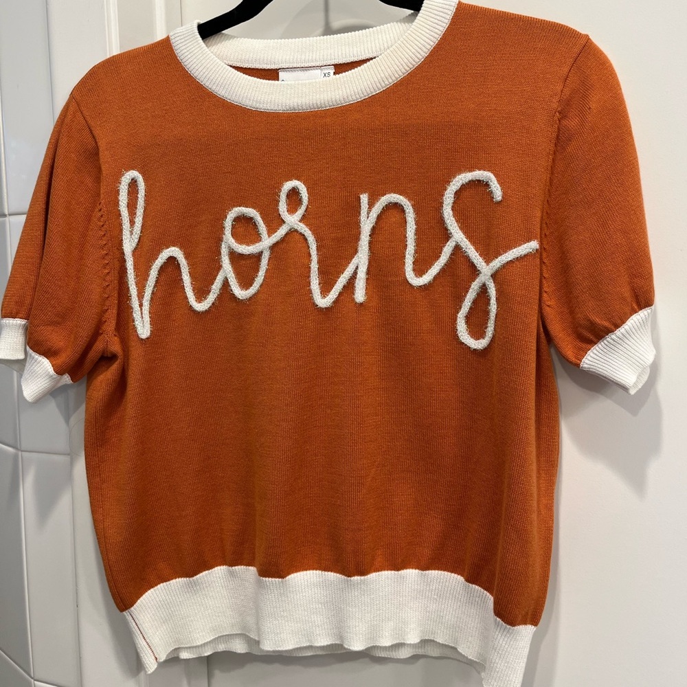 HORNS Queen of Sparkles Game Day sweater